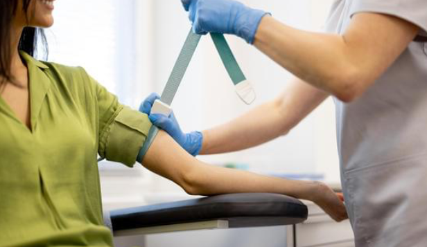 Preparing a patient for blood collection
